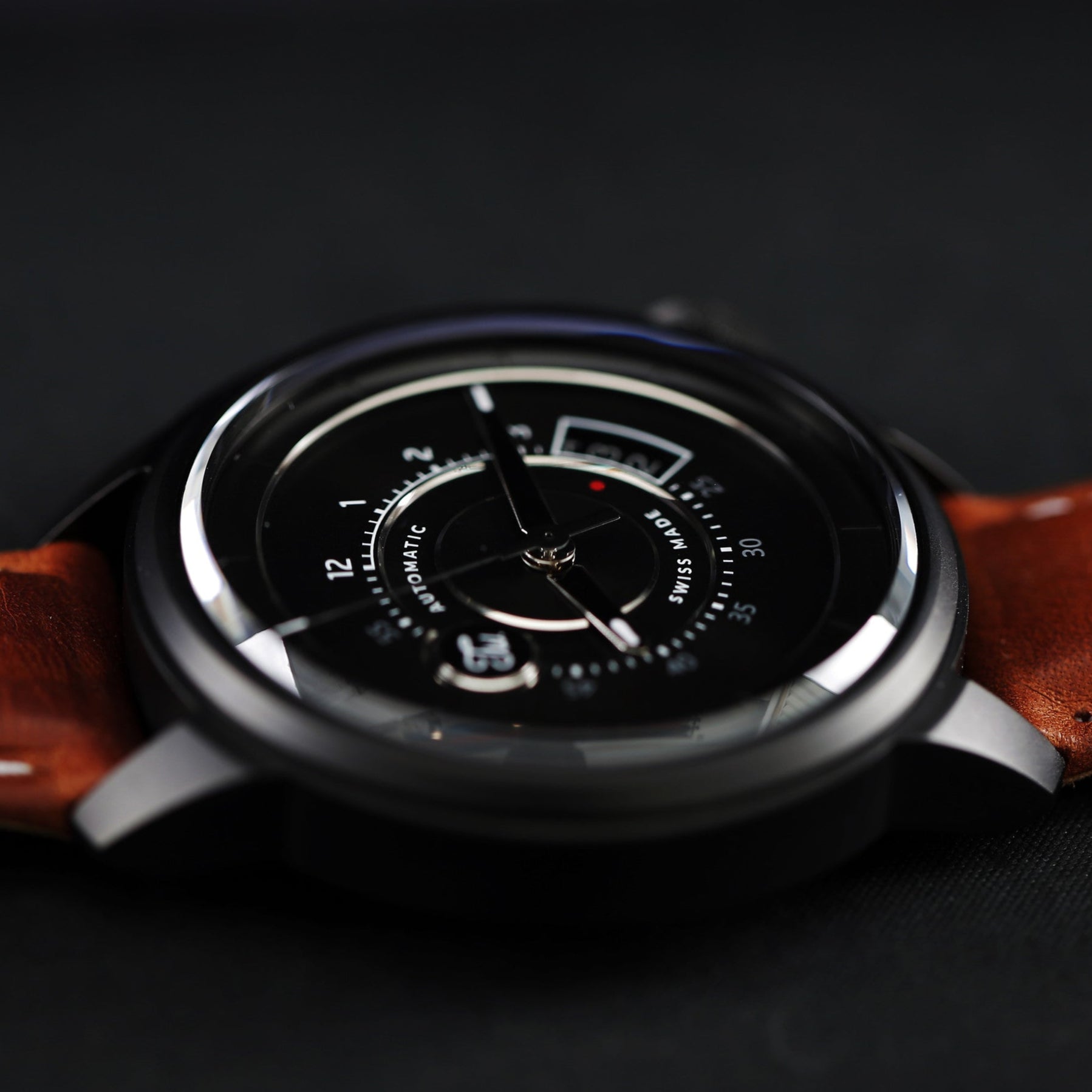 Swiss-made luxury black PVD watch from Tate Wade