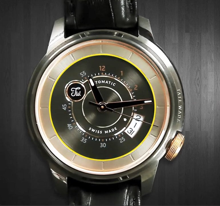 Tate Wade stainless steel watch dial layers structure