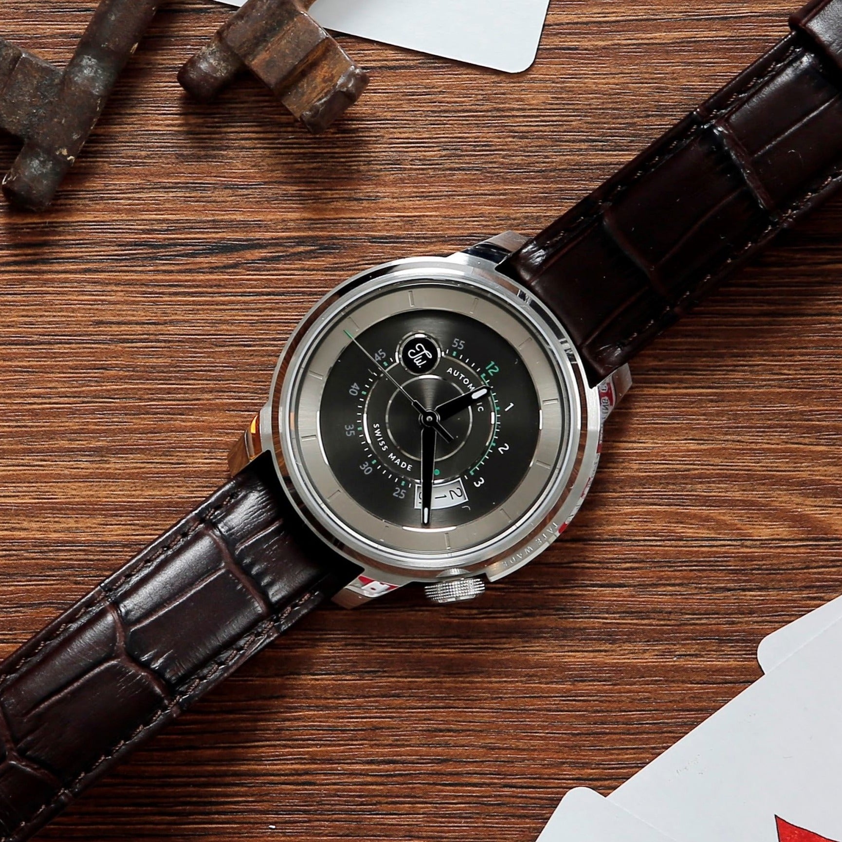 Swiss-made luxury stainless steel watch from Tate Wade