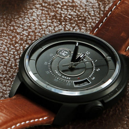 Swiss-made luxury black PVD watch from Tate Wade